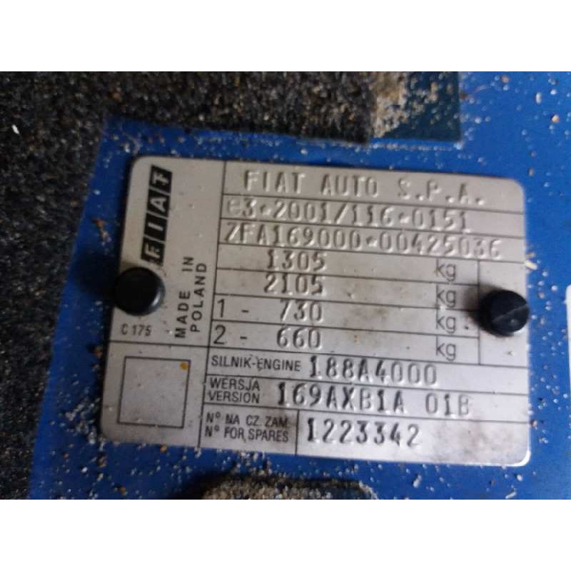 fiat panda (169) 1.2 cat   |   0.03 - ... | 2003 | 60 cv / 44 kw del año 2003