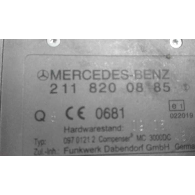 Recambio de modulo electronico para mercedes clase c (w203) berlina 200 cdi sport edition (la) (203.007)   |   02.05 - 12.06 | 2