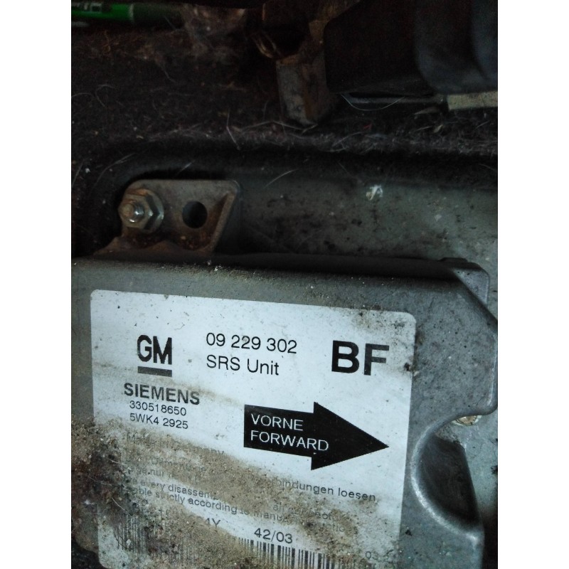 Recambio de centralita airbag para opel astra g berlina 1.7 16v cdti cat (z 17 dtl / lrb)   |   0.98 - ... | 1998 | 80 cv / 59 k