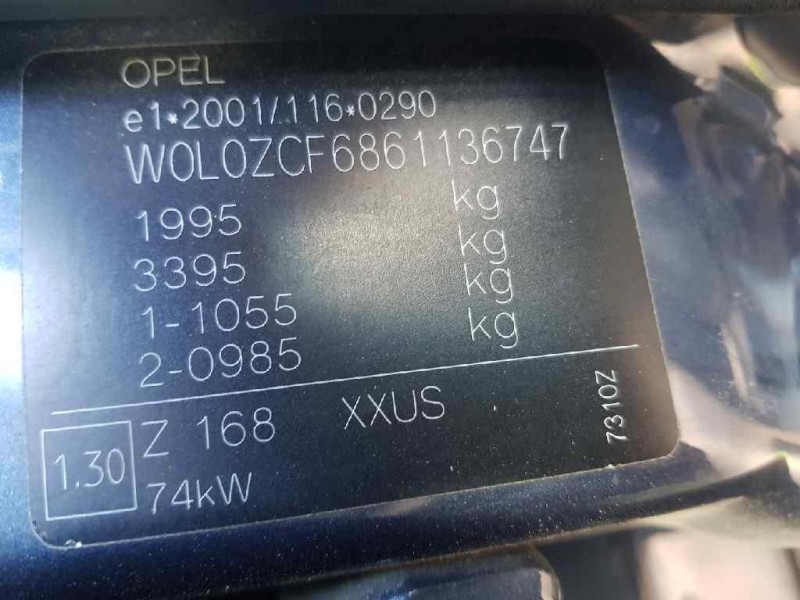 opel vectra c berlina essentia   |   07.05 - 12.08 | 2005 - 2008 | 101 cv / 74 kw del año 2005