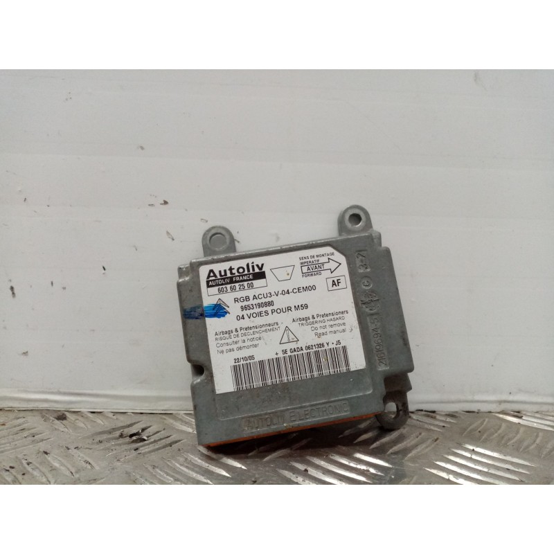 Recambio de centralita airbag para citroen berlingo 1.9 diesel referencia OEM IAM 9653190880 606602500 