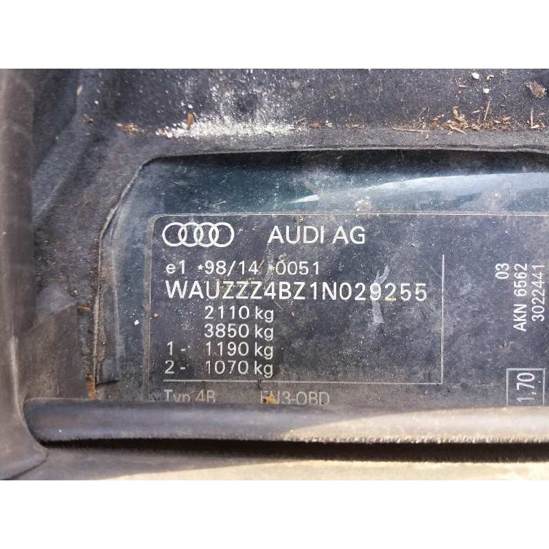 audi a6 berlina (4b2) 2.5 v6 24v tdi   |   0.97 - ... | 1997 | 150 cv / 110 kw del año 1997