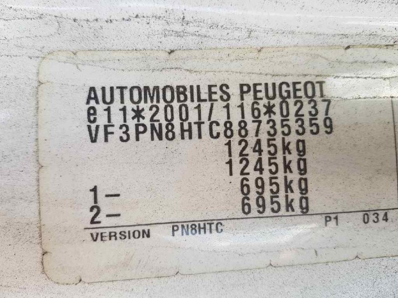 peugeot 107 urban   |   05.05 - 12.10 | 2005 - 2010 | 54 cv / 40 kw del año 2005