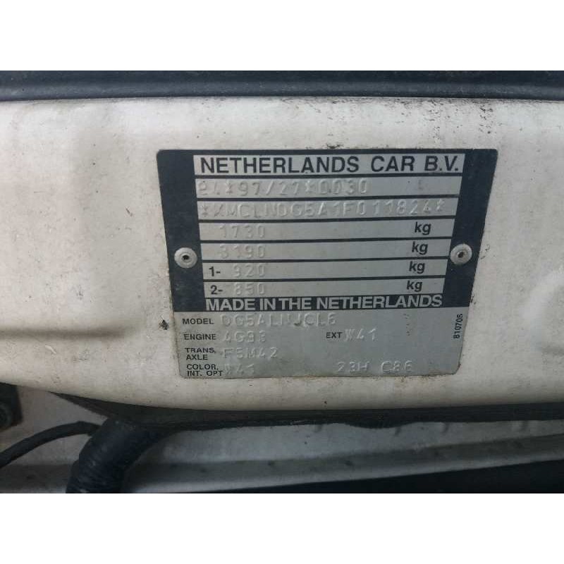 mitsubishi space star (dg0) 1.3 cat   |   0.98 - ... | 1998 | 82 cv / 60 kw del año 1998