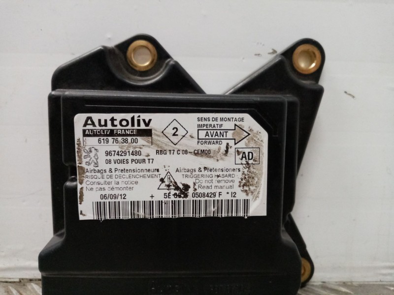 Recambio de centralita airbag para peugeot 308 referencia OEM IAM 619763800 9674291480 RBGT7C08CEM00