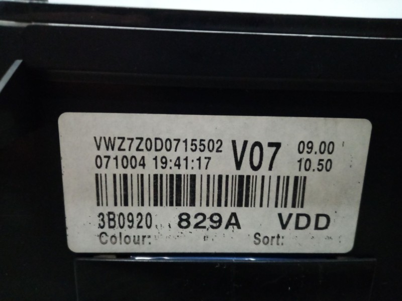 Recambio de cuadro instrumentos para volkswagen passat berlina (3b3) comfortline referencia OEM IAM 3B0920829A 110080198 