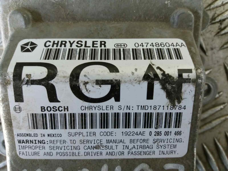 Recambio de centralita airbag para chrysler voyager (rg) 2.5 crd cat   |   0.01 - ... | 2001 | 143 cv / 105 kw referencia OEM IA