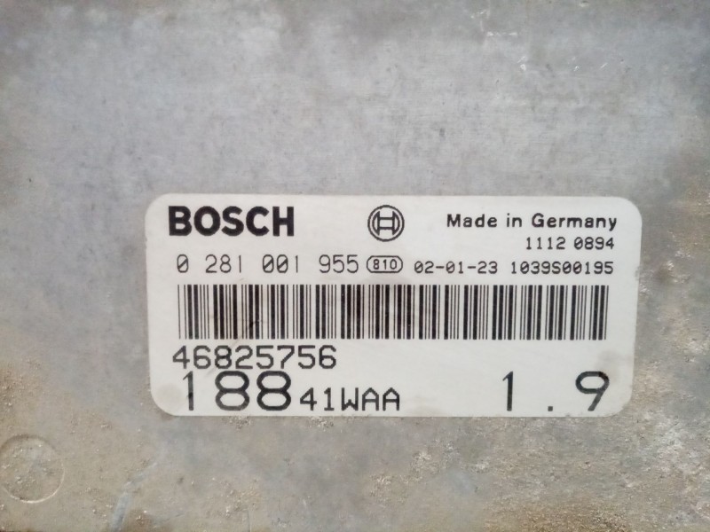 Recambio de centralita motor uce para fiat punto berlina (188) referencia OEM IAM 46825756 0281001955 