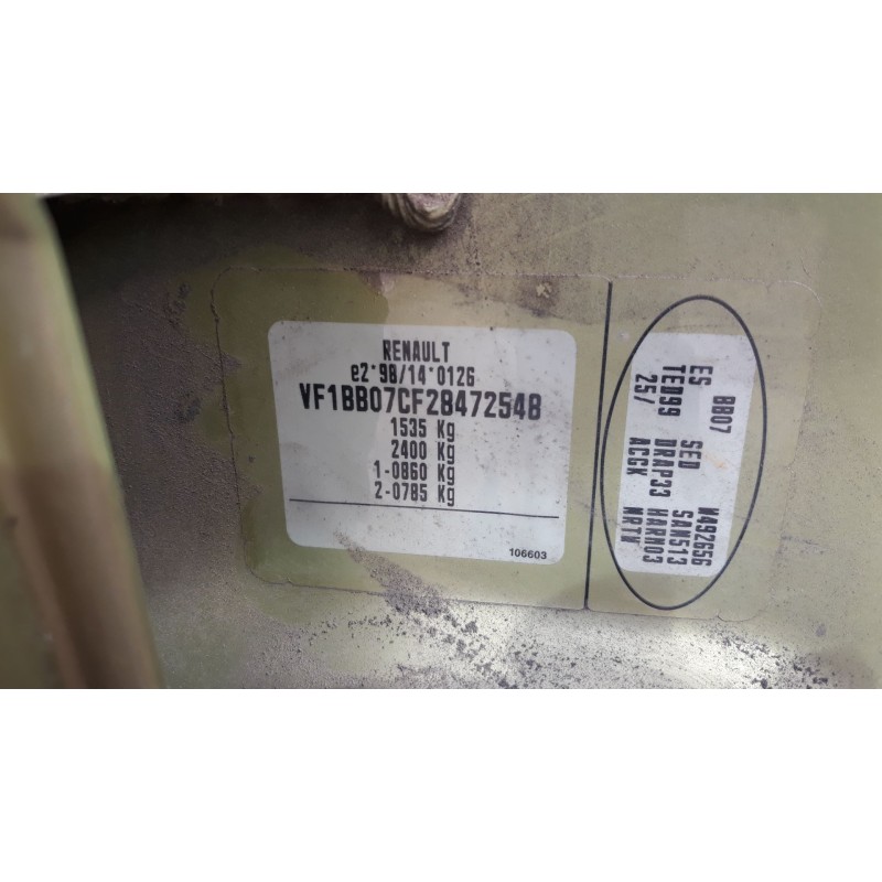 renault clio ii fase ii (b/cb0) del año 2001