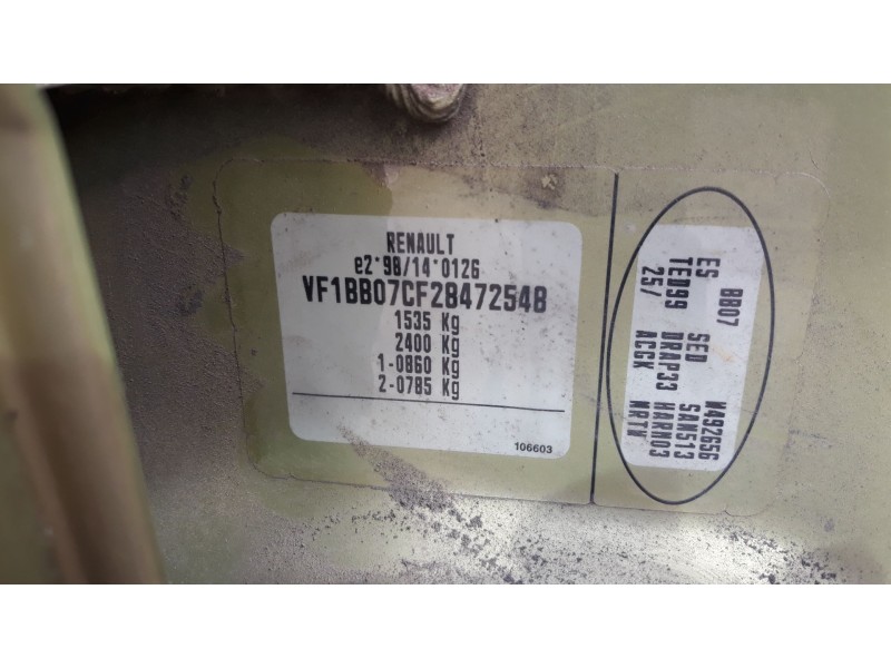 renault clio ii fase ii (b/cb0) del año 2001