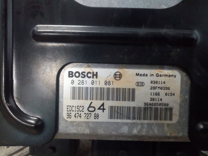 Recambio de centralita motor uce para peugeot 307 (s1) referencia OEM IAM 9647472780  