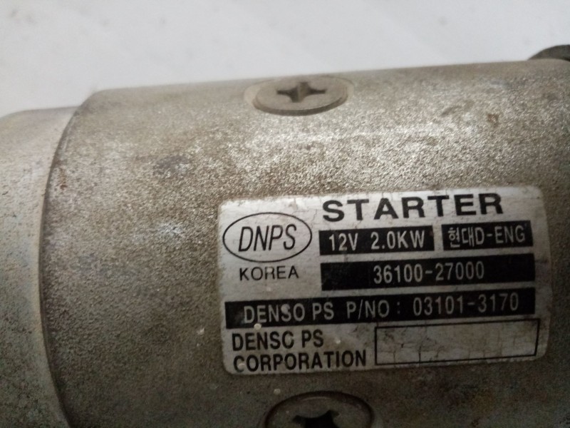 Recambio de motor arranque para kia carens 2.0 turbodiesel cat referencia OEM IAM 031013170  