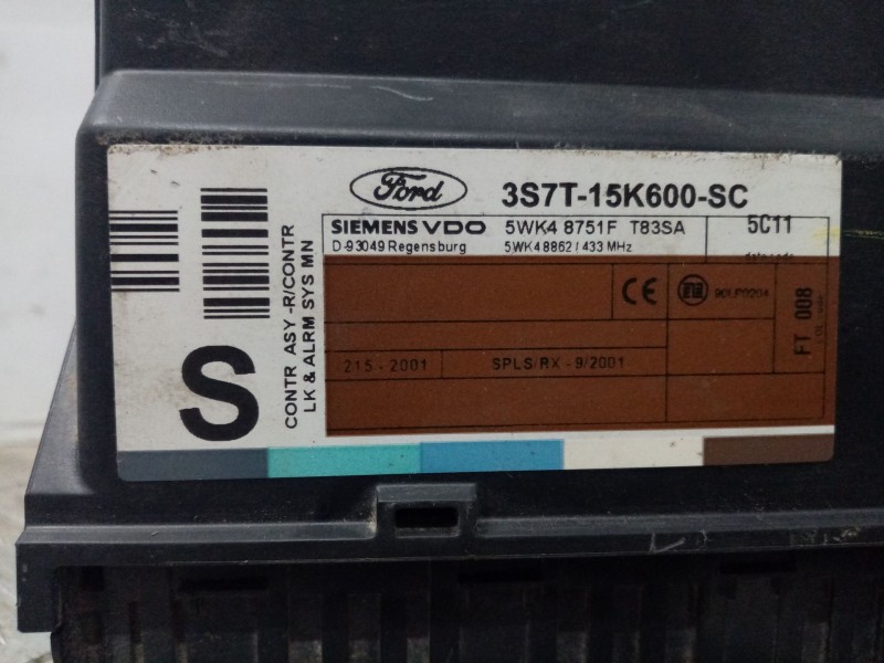 Recambio de modulo confort para ford mondeo berlina (ge) futura x referencia OEM IAM 3s7t15k600sc  