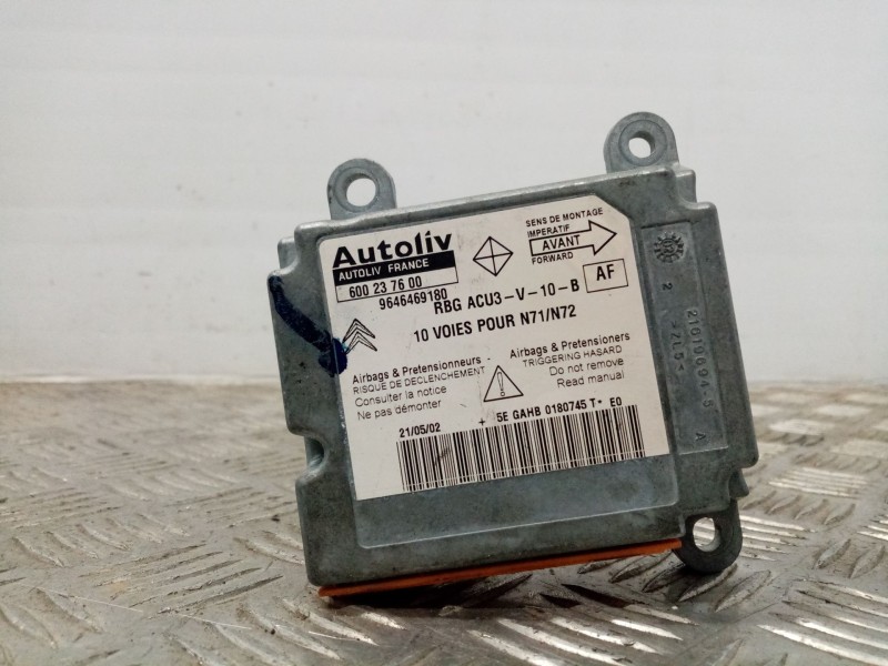 Recambio de centralita airbag para citroën xsara 2.0 hdi sx referencia OEM IAM 9646469180  