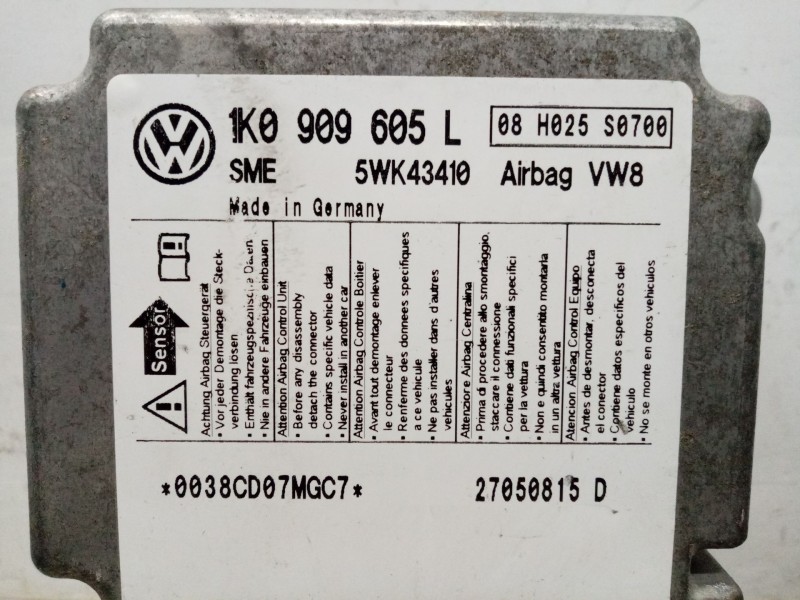 Recambio de kit airbag para seat toledo (5p2) sport referencia OEM IAM   