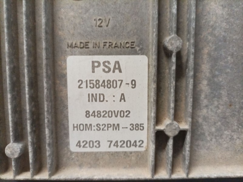 Recambio de centralita motor uce para citroen c2 sx referencia OEM IAM 9654528680 9642222380 215848079