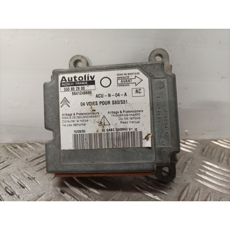 Recambio de centralita airbag para citroen saxo 1.5 d image referencia OEM IAM 550892900 9641248680  Recambio de centralita airbag para citroen saxo 1.5 d image referencia OEM IAM 550892900 9641248680