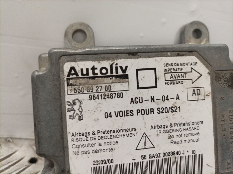 Recambio de centralita airbag para peugeot 106 (s2) referencia OEM IAM 550892700 9641248780 