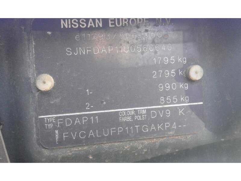 nissan primera berlina (p11) 2.0 turbodiesel cat   |   0.99 - ... | 1999 | 90 cv / 66 kw del año 1999