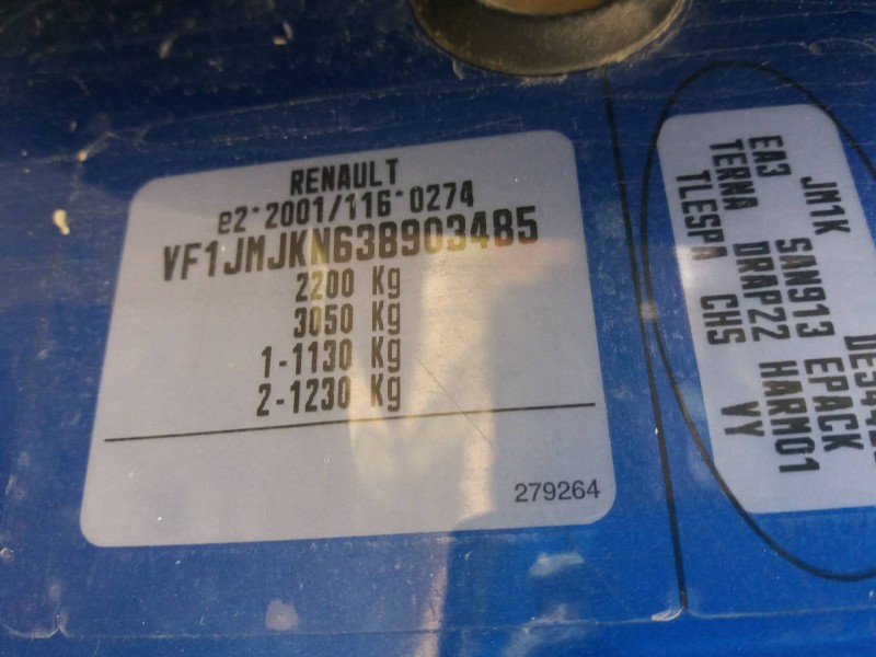 renault scenic ii 2.0 dci diesel cat   |   0.03 - 0.09 | 2003 - 2009 | 150 cv / 110 kw del año 2003