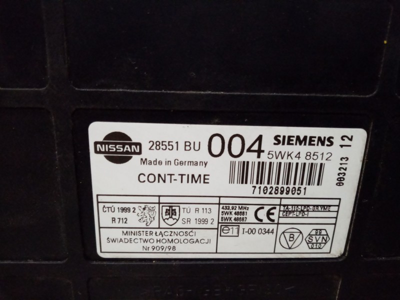 Recambio de modulo electronico para nissan almera tino (v10m) básico referencia OEM IAM 5WK48512  