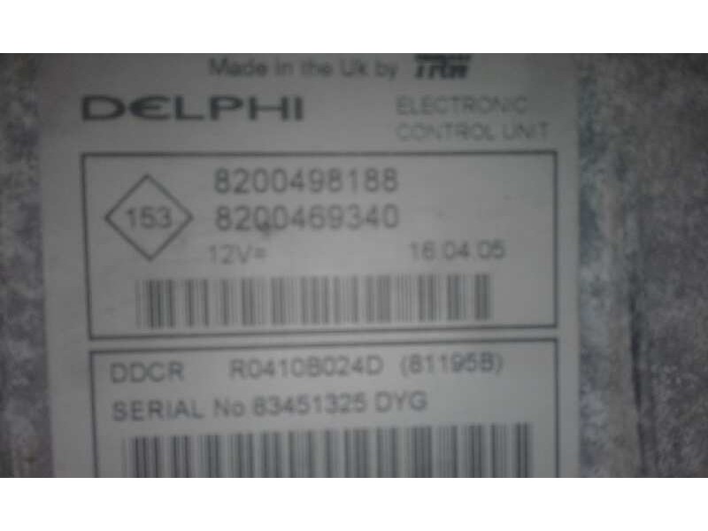 Recambio de centralita motor uce para renault scenic ii 1.5 dci diesel   |   0.03 - ... | 2003 | 101 cv / 74 kw referencia OEM I