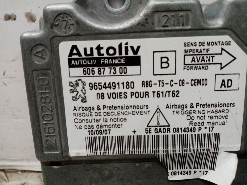 Recambio de centralita airbag para peugeot 407 (6d_) 1.8 (6d6fzb) referencia OEM IAM 9655880880  