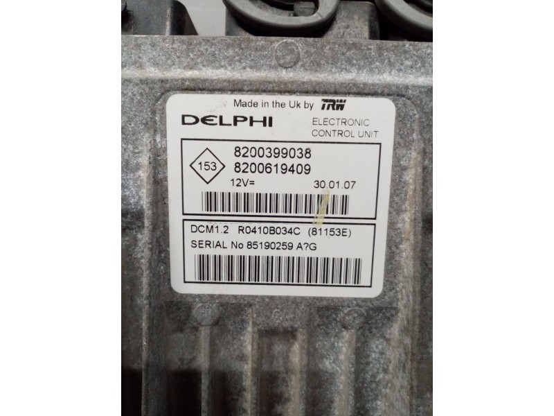 Recambio de centralita motor uce para renault clio iii expression referencia OEM IAM 8200399038 8200619409 