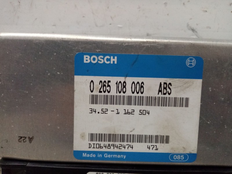 Recambio de centralita abs para bmw serie 5 berlina (e34) 525tds referencia OEM IAM 0265108006  