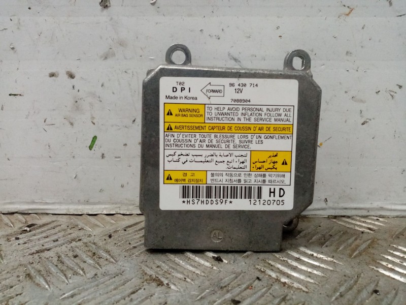 Recambio de centralita airbag para chevrolet kalos 1.2 se referencia OEM IAM 96830358 96430714 