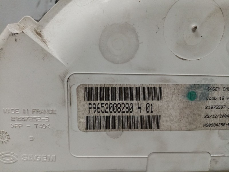 Recambio de cuadro instrumentos para citroen c3 1.4 hdi referencia OEM IAM P9652008280H  
