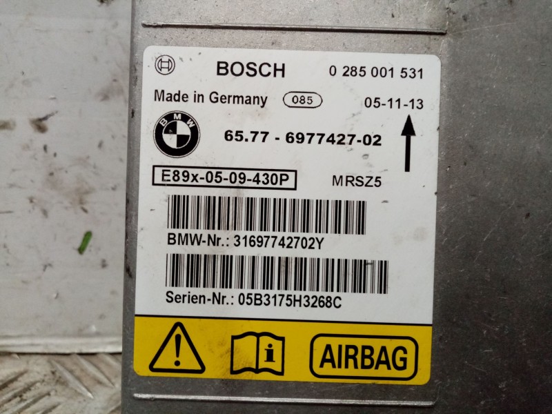 Recambio de centralita airbag para bmw serie 3 berlina (e90) 320d referencia OEM IAM 0285001531 6577697742702 65779184432