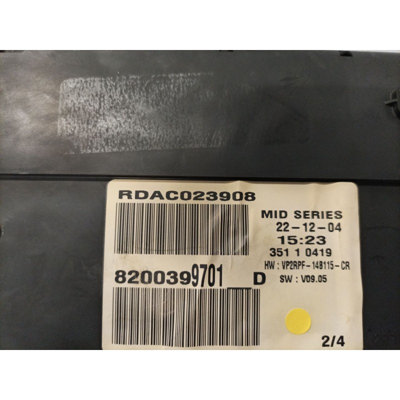 Recambio de cuadro instrumentos para renault megane ii coupe/cabrio referencia OEM IAM 8200398701   Recambio de cuadro instrumentos para renault megane ii coupe/cabrio referencia OEM IAM 8200398701