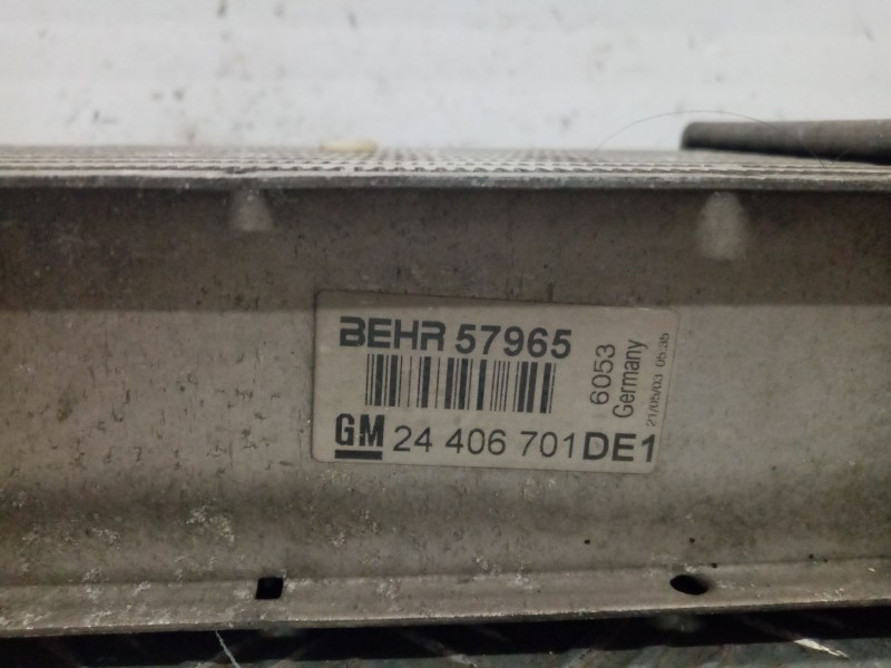 Recambio de intercooler para opel zafira a elegance referencia OEM IAM 24406701DE1  