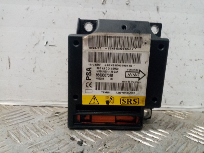 Recambio de centralita airbag para citroen c3 hdi 70 furio referencia OEM IAM 9663357380  