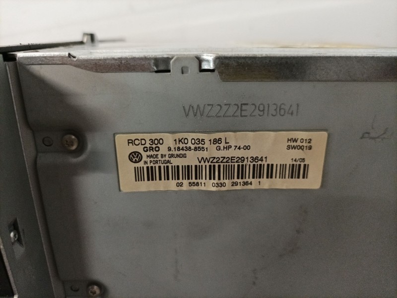 Recambio de sistema audio / radio cd para volkswagen golf v berlina (1k1) referencia OEM IAM   