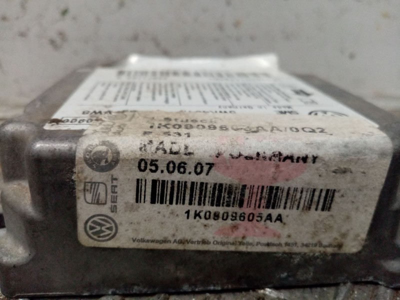 Recambio de centralita airbag para skoda octavia berlina (1z3) elegance referencia OEM IAM 1K0909605AA 5WK43411 