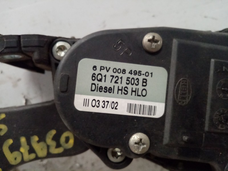 Recambio de potenciometro pedal para seat toledo (1m2) signo referencia OEM IAM 6Q1721503B  