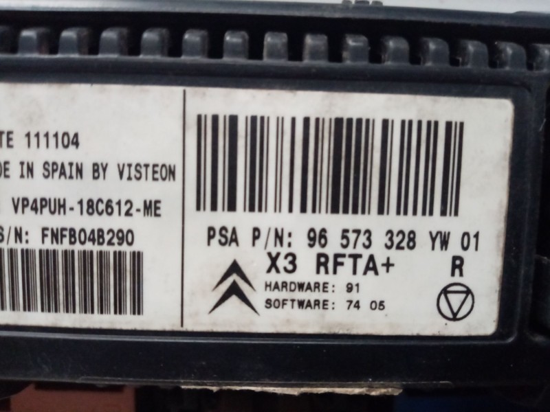 Recambio de mando climatizador para citroen c5 berlina sx (e) referencia OEM IAM 96573328YW  