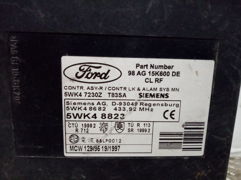 Recambio de modulo electronico para ford focus berlina (cak) ambiente referencia OEM IAM 5WK47230Z  