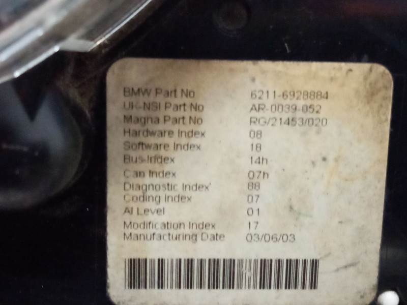 Recambio de cuadro instrumentos para mini mini (r50,r53) one d referencia OEM IAM 62116928884  