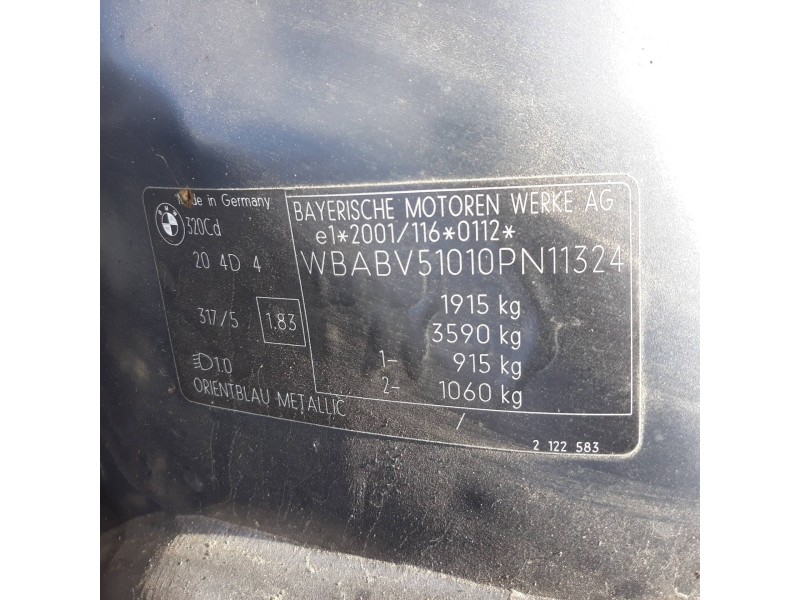 bmw serie 3 berlina (e46) 2.0 16v diesel cat   |   0.98 - ... | 1998 | 150 cv / 110 kw del año 1998