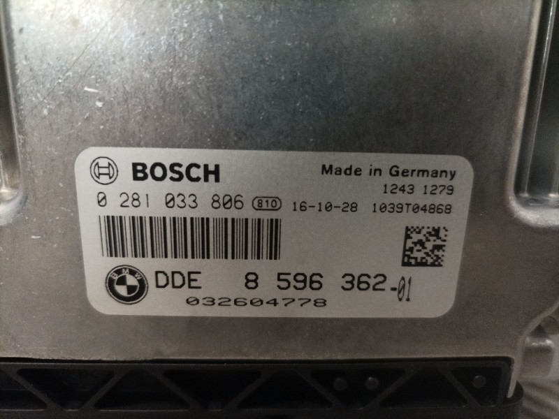 Recambio de centralita motor uce para bmw 1 (f20) 116 d referencia OEM IAM 859636201 0281033806 