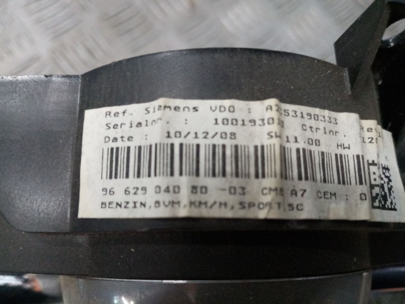 Recambio de cuadro instrumentos para peugeot 207 sw referencia OEM IAM 9662904080  