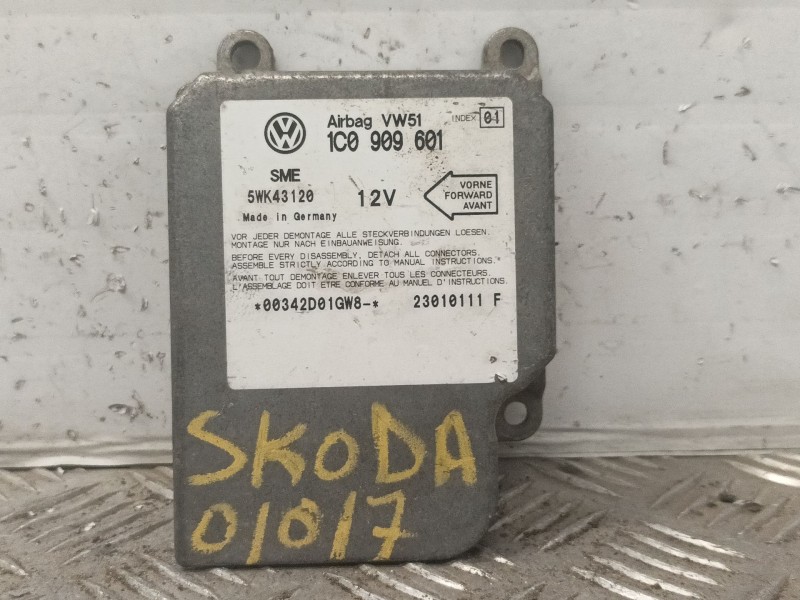 Recambio de centralita airbag para skoda fabia (6y2/6y3) urban line referencia OEM IAM 5WK43120 1C0909601 