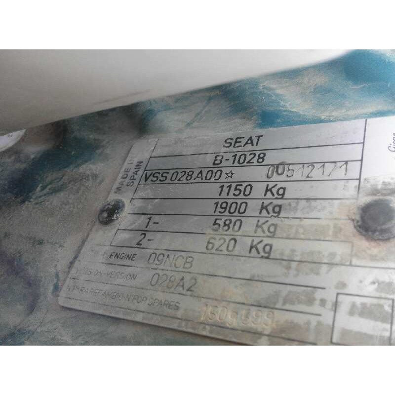 seat marbella 0.9   |   0.86 - ... | 1986 | 39 cv / 29 kw del año 1986