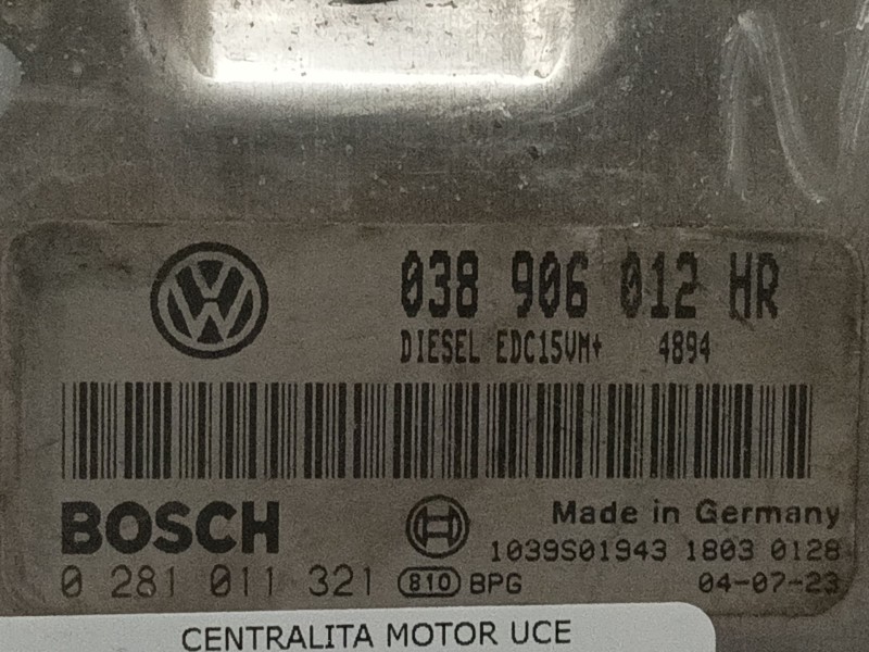 Recambio de centralita motor uce para skoda fabia (6y2/6y3) referencia OEM IAM 0281011321 038906012HR 