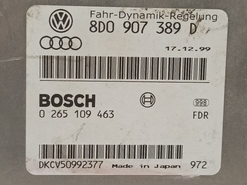 Recambio de centralita motor uce para audi a4 berlina (b5) referencia OEM IAM 0265109463 9D0907389D 