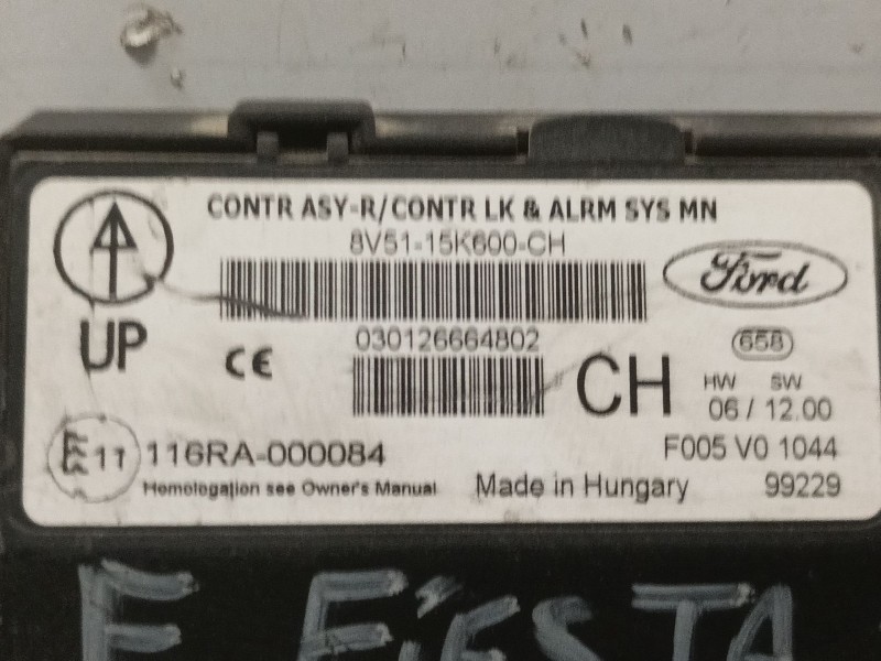 Recambio de caja reles / fusibles para ford fiesta (cbk) referencia OEM IAM 8V5115K600CH 030126664802 