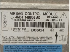 Recambio de centralita airbag para ford focus c-max (cap) ghia (d) referencia OEM IAM 4M5T14B056AD 0285001551 640008210301 2